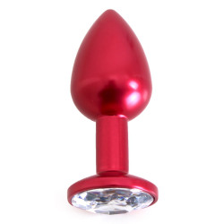 Kiotos Plug Bijou Anal Alu Gem Light 6 x 2.8 cm Rouge